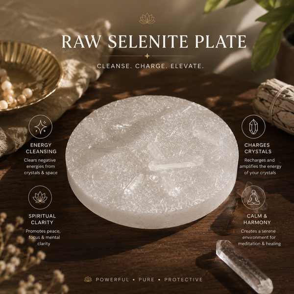 Raw Selenite Plate - Crystal Charging & Cleansing