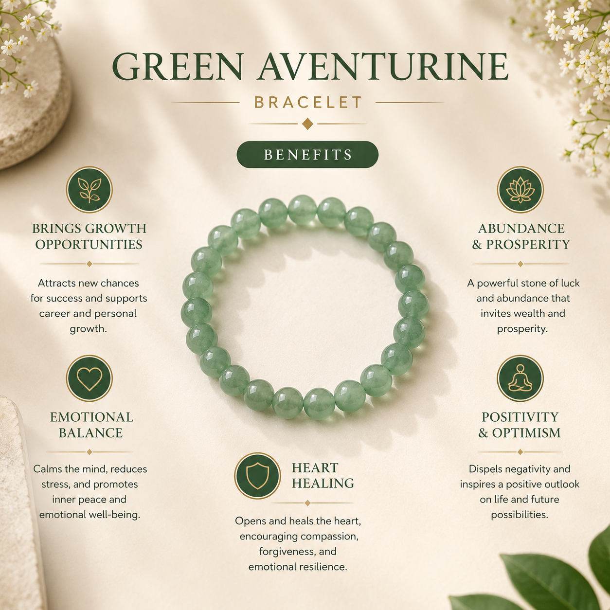 Green Aventurine Bracelet - Growth & Opportunities