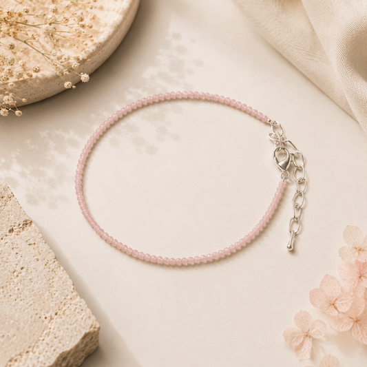 Rose Quartz Anklet - Love & Relationships