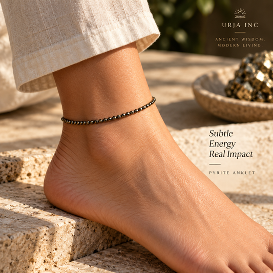 Raw Pyrite Anklet - Wealth & Opportunity