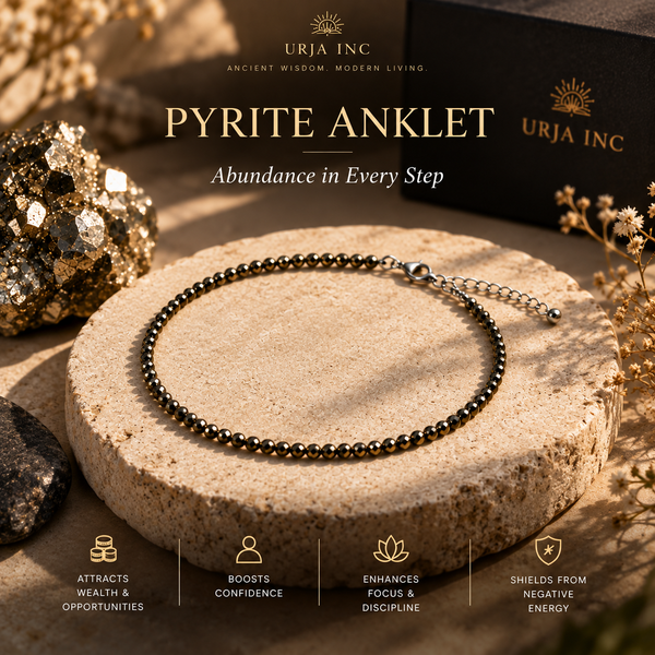 Raw Pyrite Anklet - Wealth & Opportunity