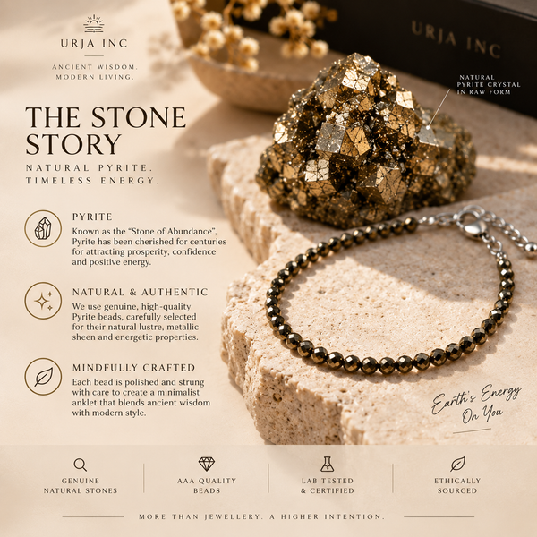 Raw Pyrite Anklet - Wealth & Opportunity